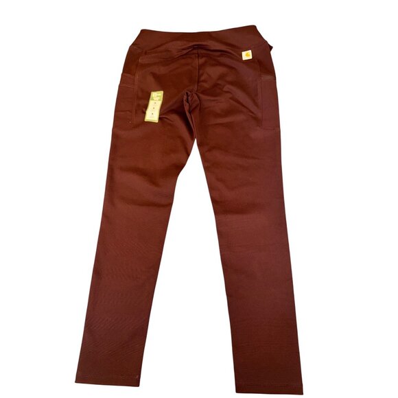 Carhartt WomenS Stretch Leggings Burgundy Athletic Work Pant Size Medium - Picture 2 of 11